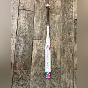 Easton White and Pink Softball Bat